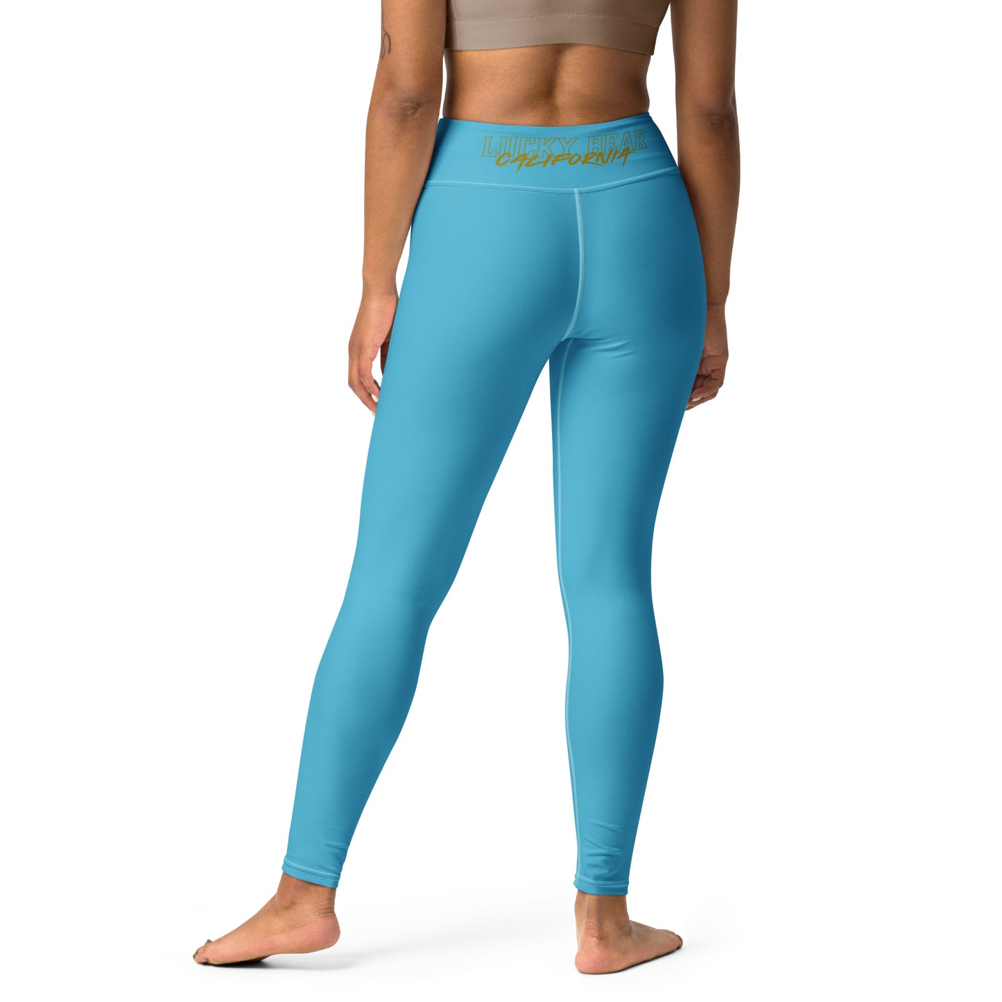 Bright Blue Sea Yoga Leggings