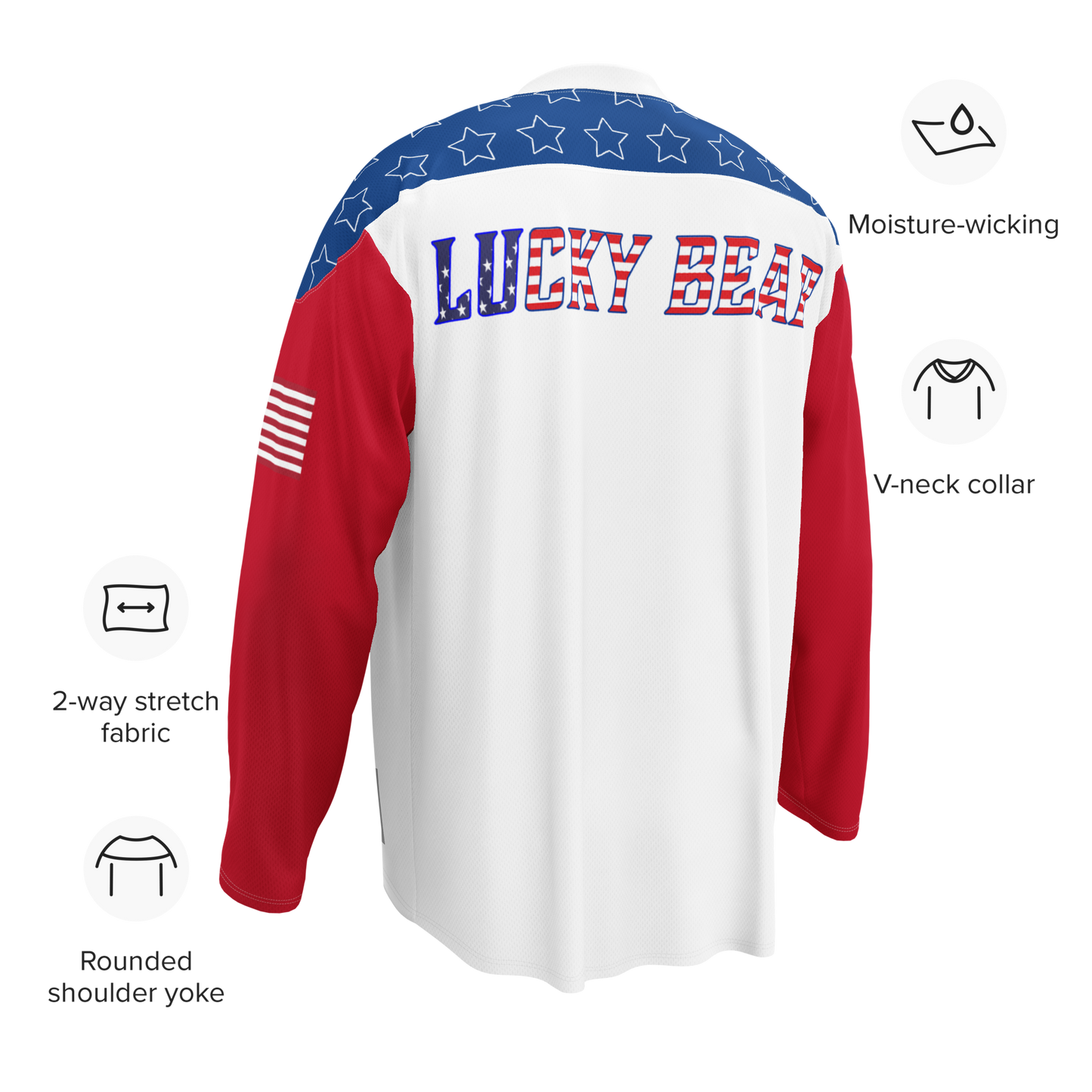 All American Luck Recycled hockey style jersey