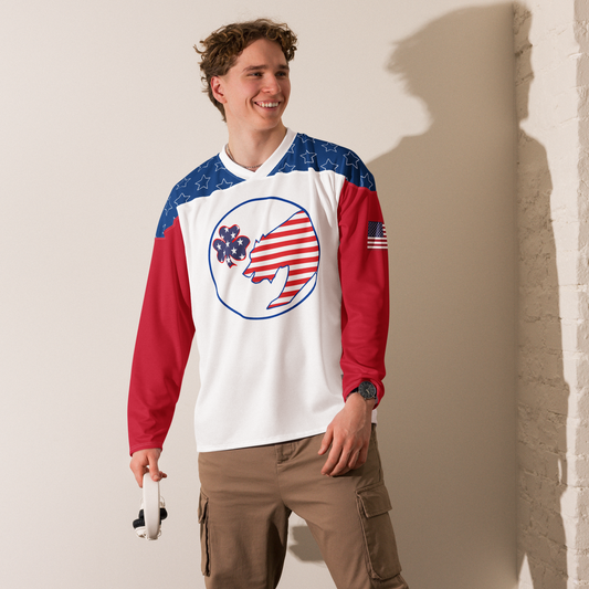 All American Luck Recycled hockey style jersey