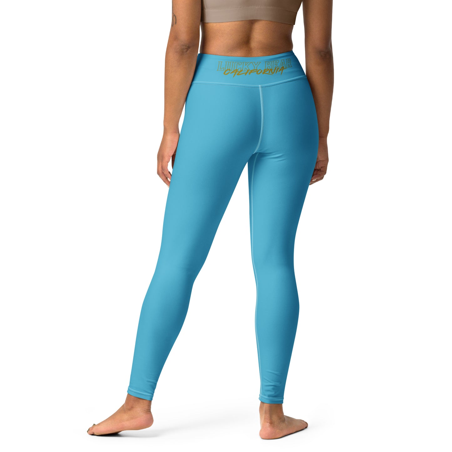 Bright Blue Sea Yoga Leggings