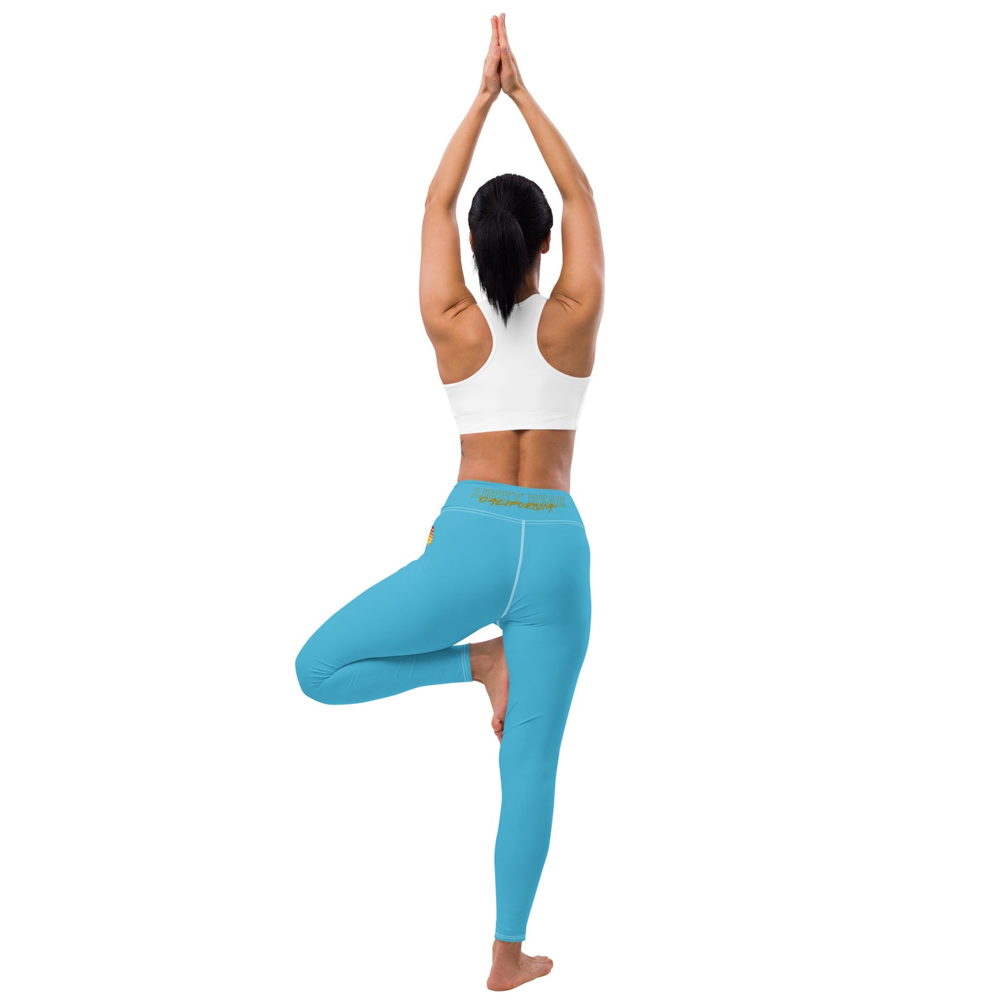 Bright Blue Sea Yoga Leggings