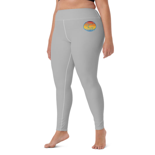 May Gray Retro Sunset Yoga Leggings