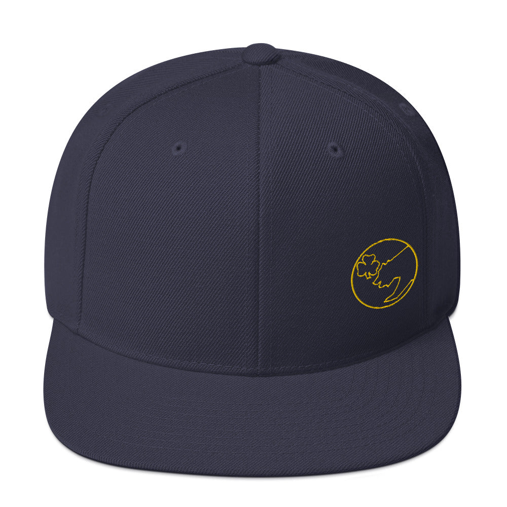 Minimalist Golden Luck Snapback Hat