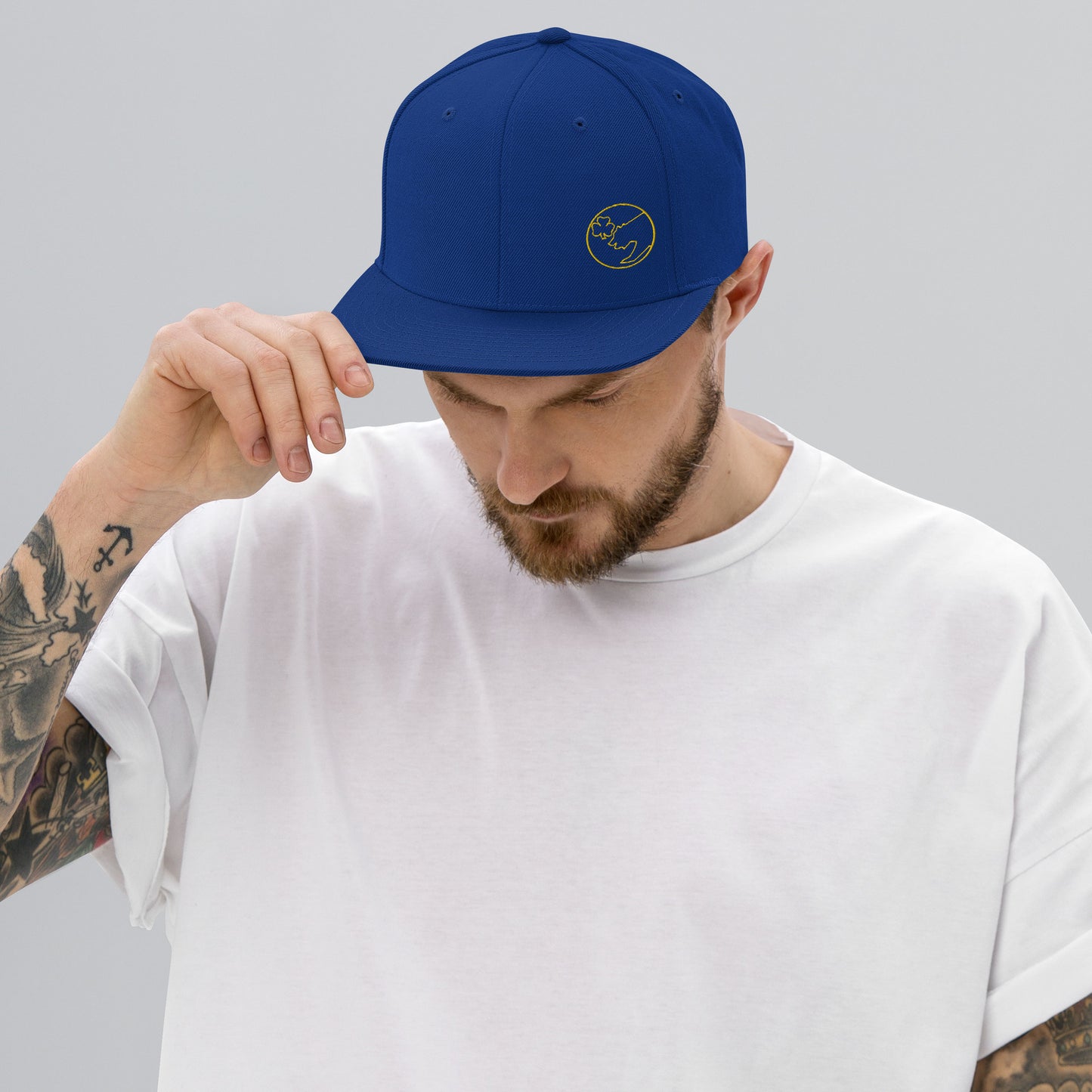 Minimalist Golden Luck Snapback Hat