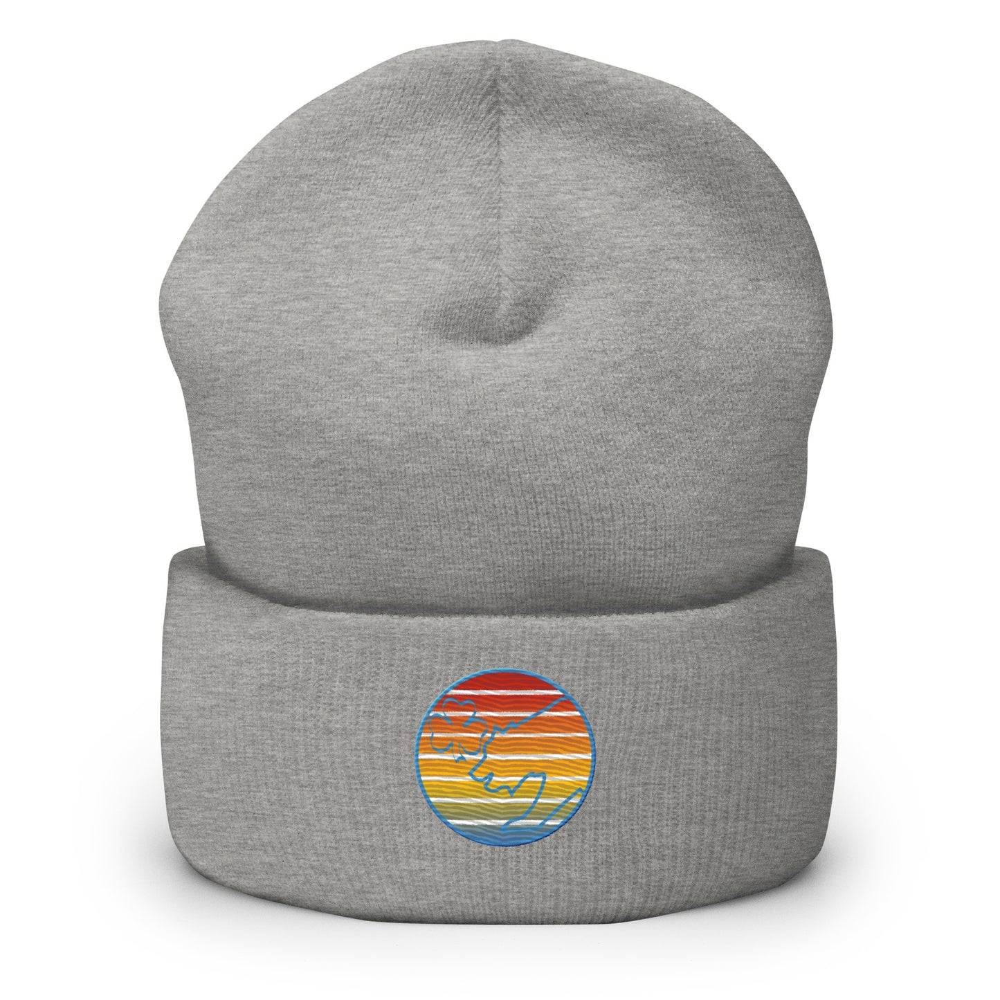 Retro Sunset Cuffed Beanie