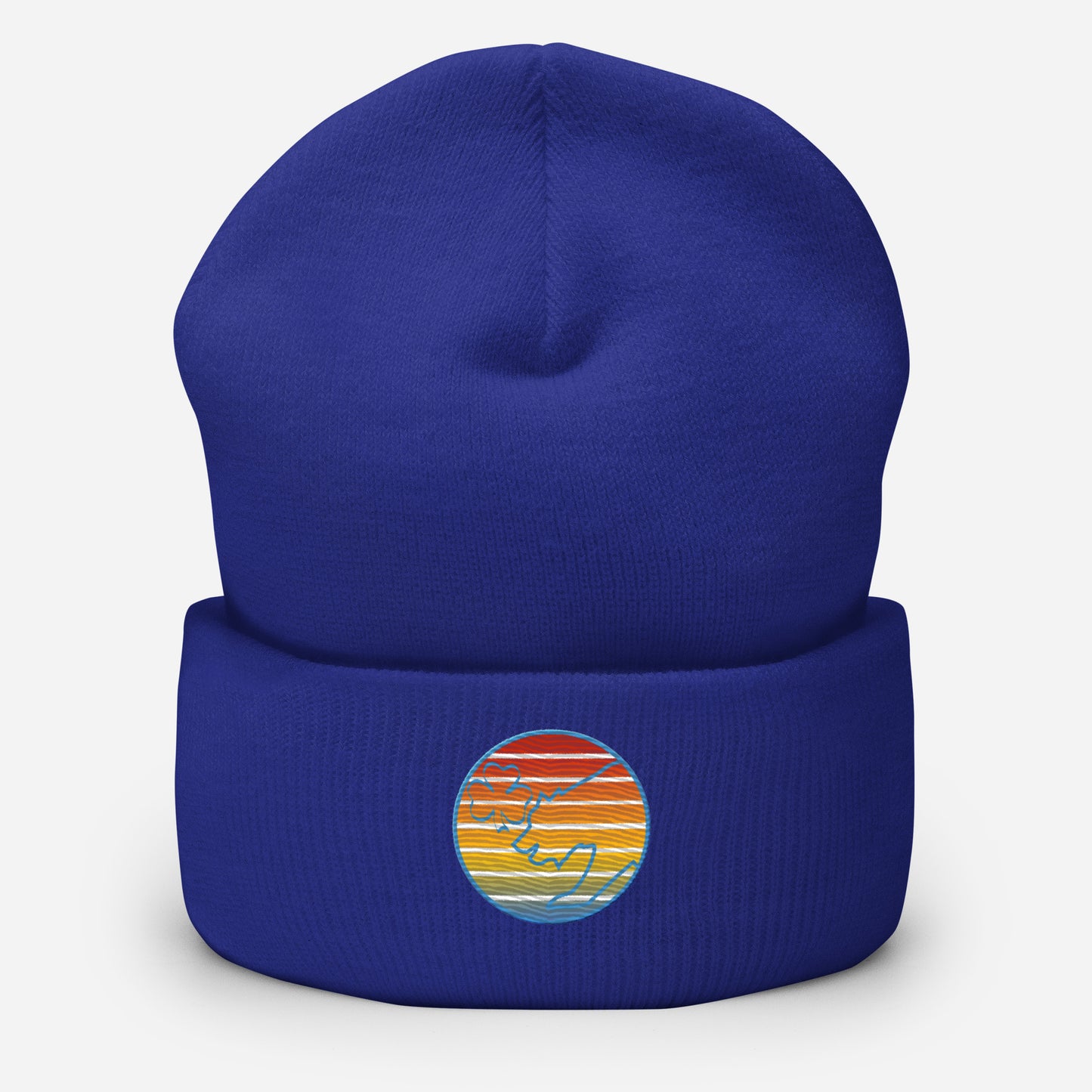 Retro Sunset Cuffed Beanie