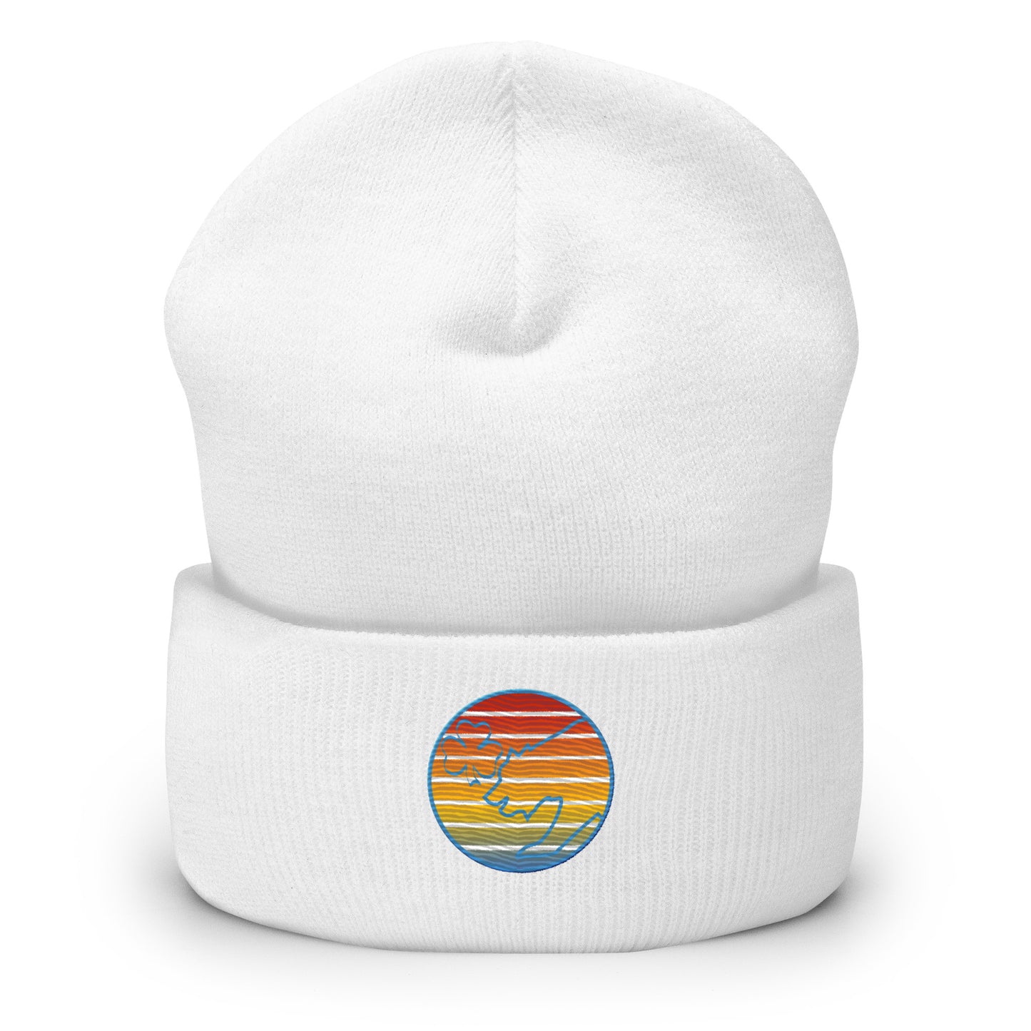 Retro Sunset Cuffed Beanie