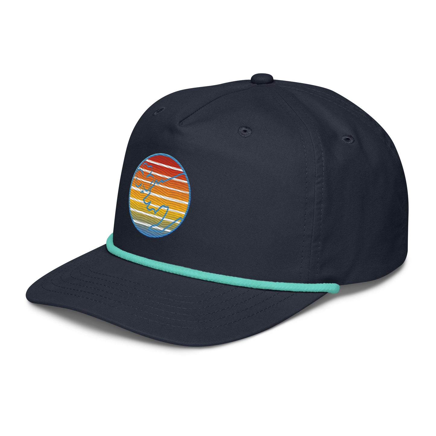 Retro Sunset Golf Rope Cap