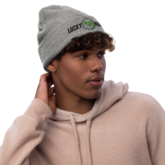 Stay Lucky Ribbed Knit Beanie