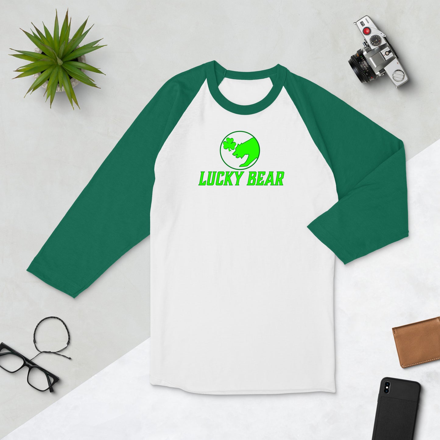 Lucky Bear Classic 3/4 sleeve raglan shirt