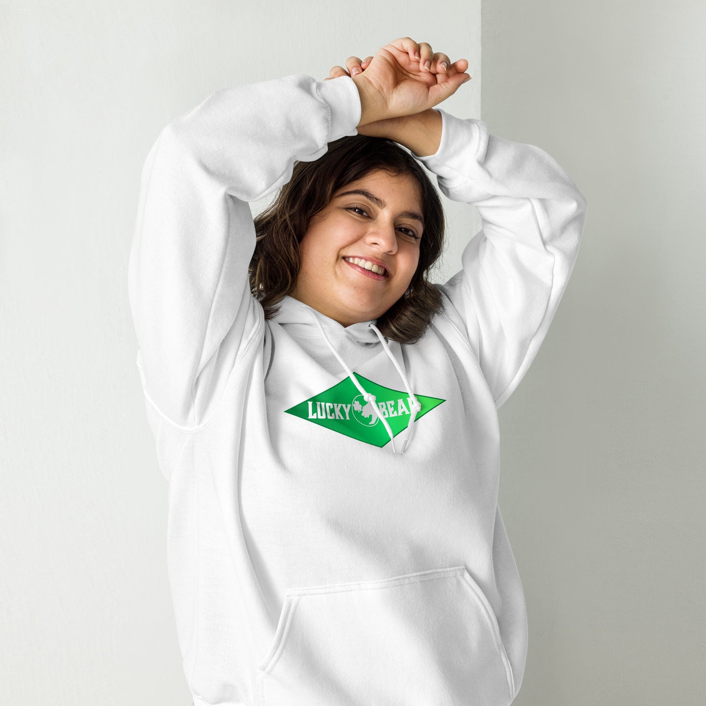 Lucky Bear Green Diamond Unisex Hoodie