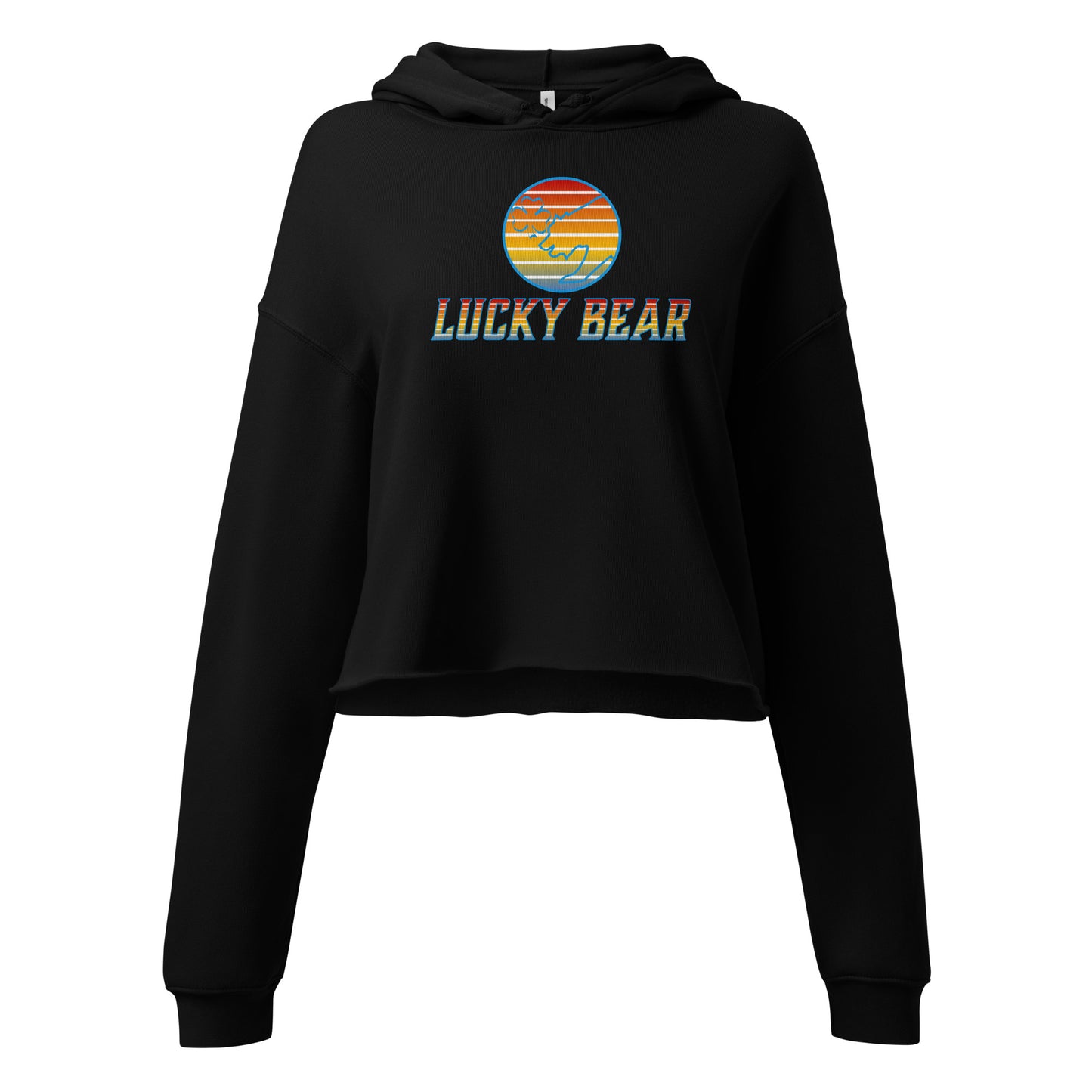 Women's Retro Sunset Crop Hoodie