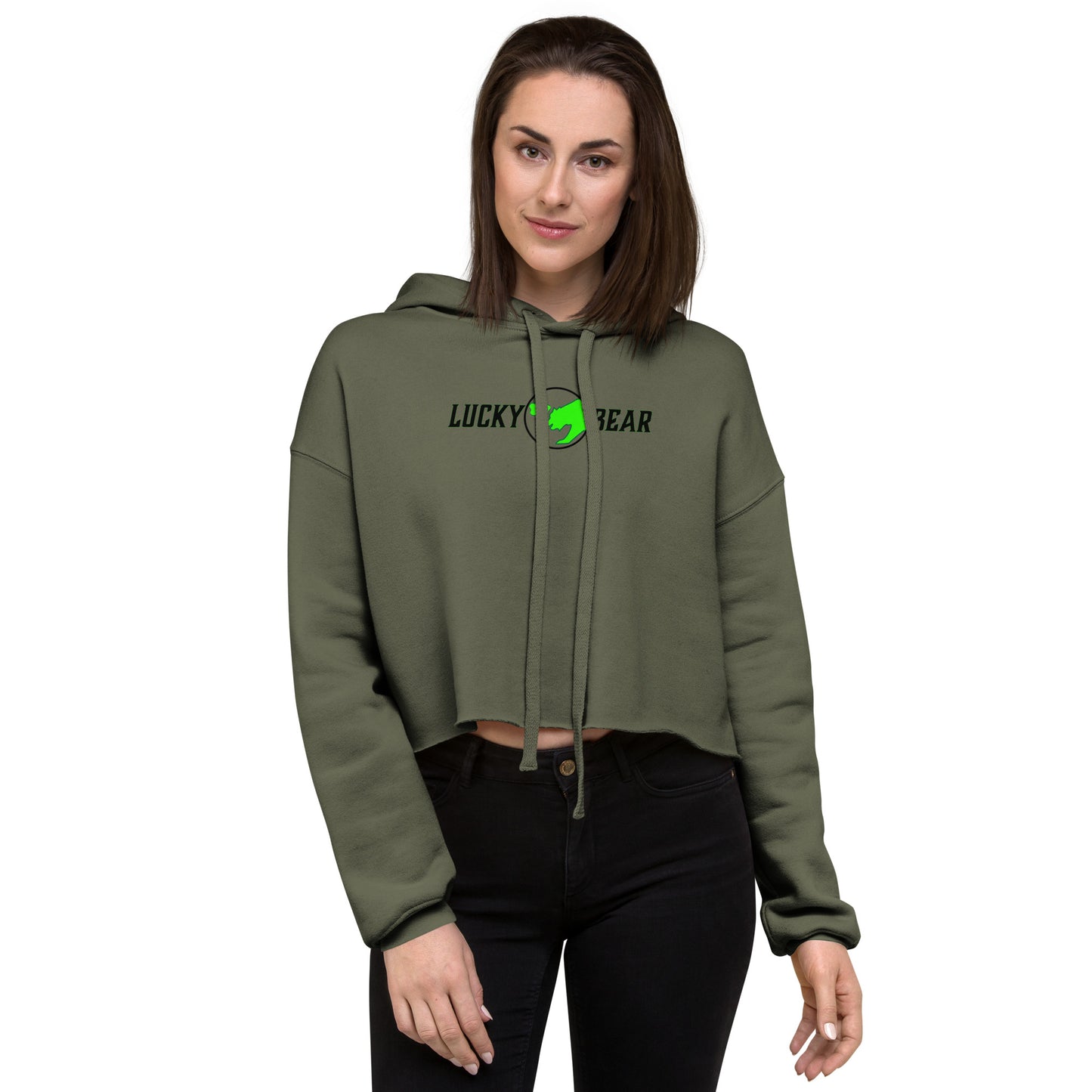 Lucky Bear Women's Crop Hoodie