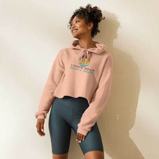 Women's Retro Sunset Crop Hoodie