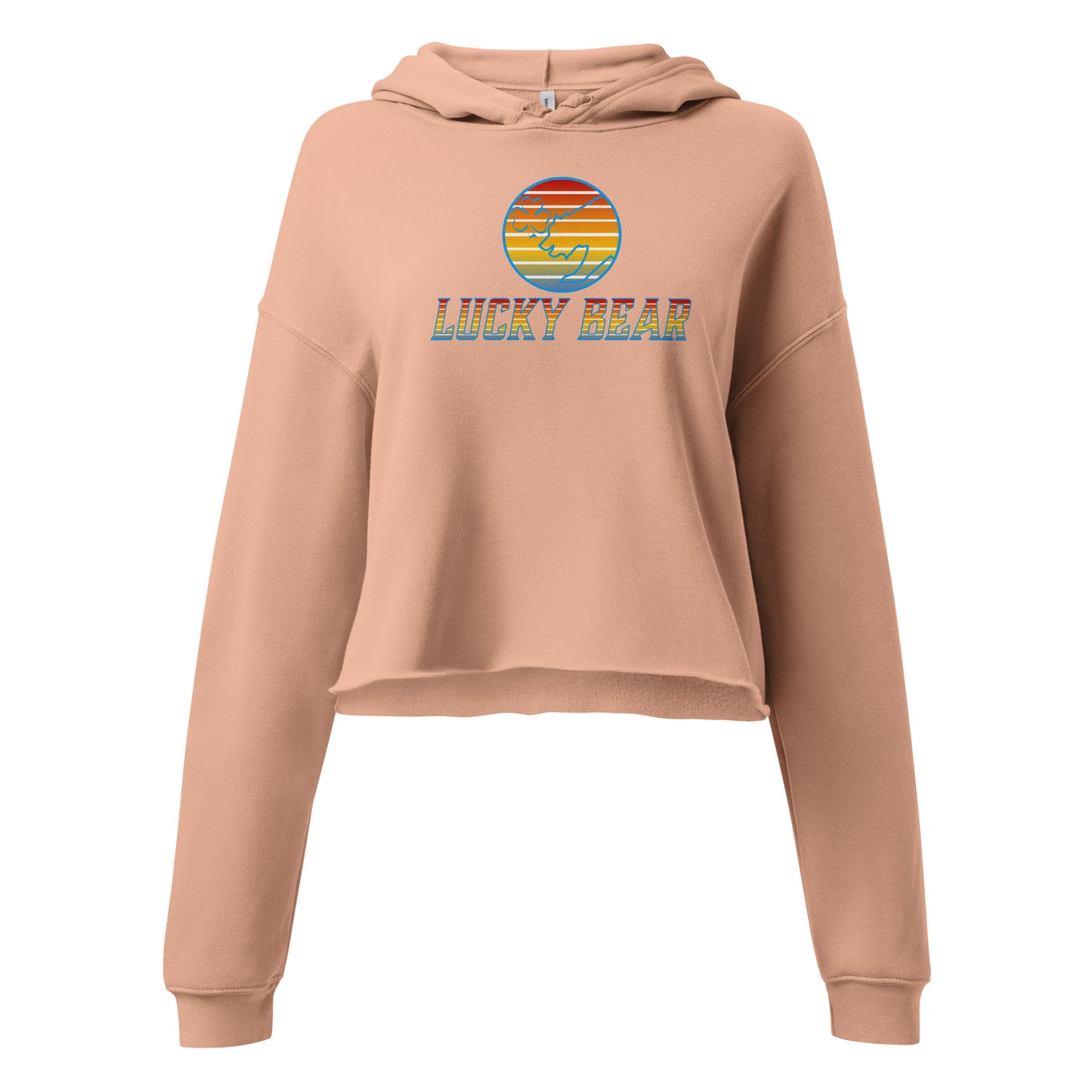 Women's Retro Sunset Crop Hoodie