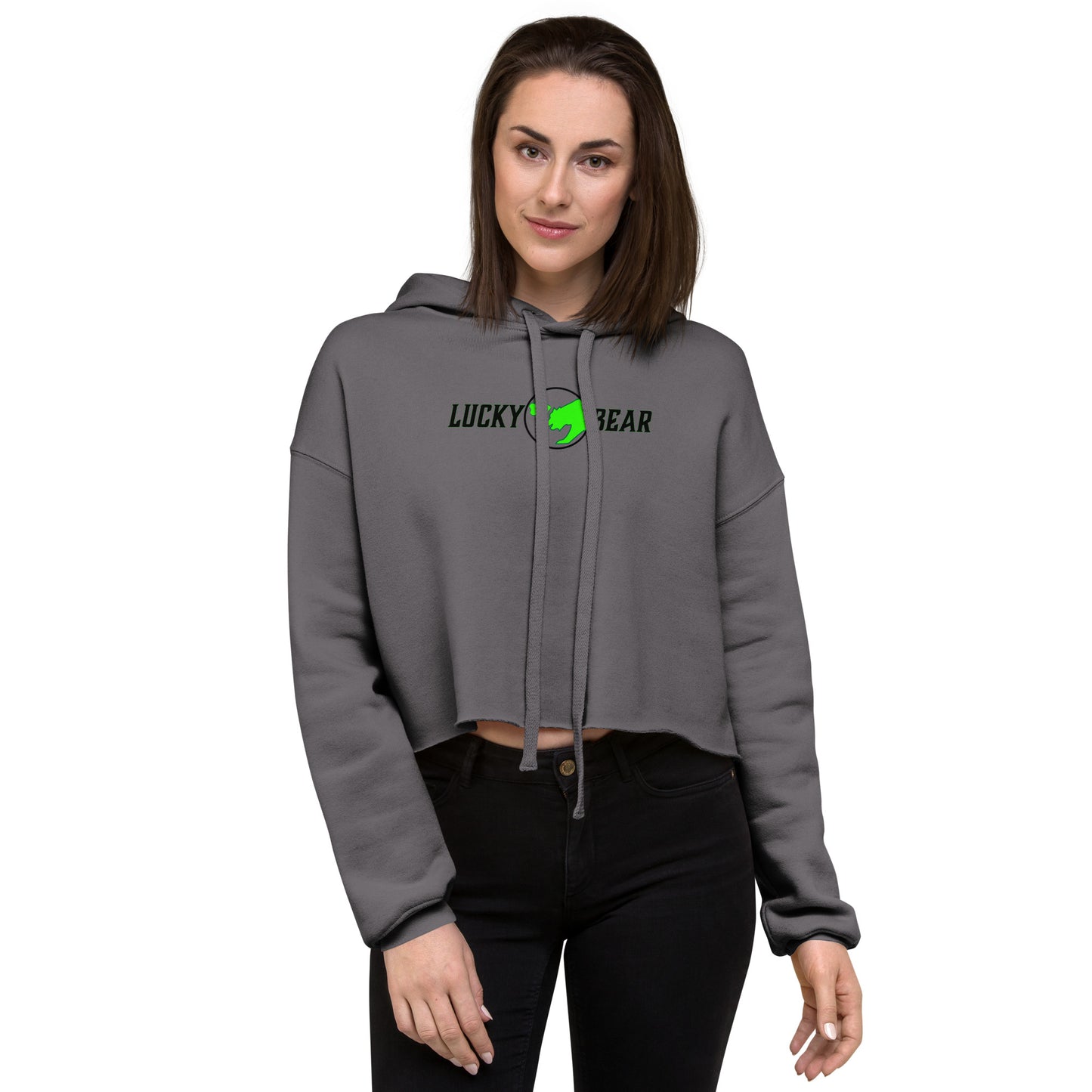 Lucky Bear Women's Crop Hoodie