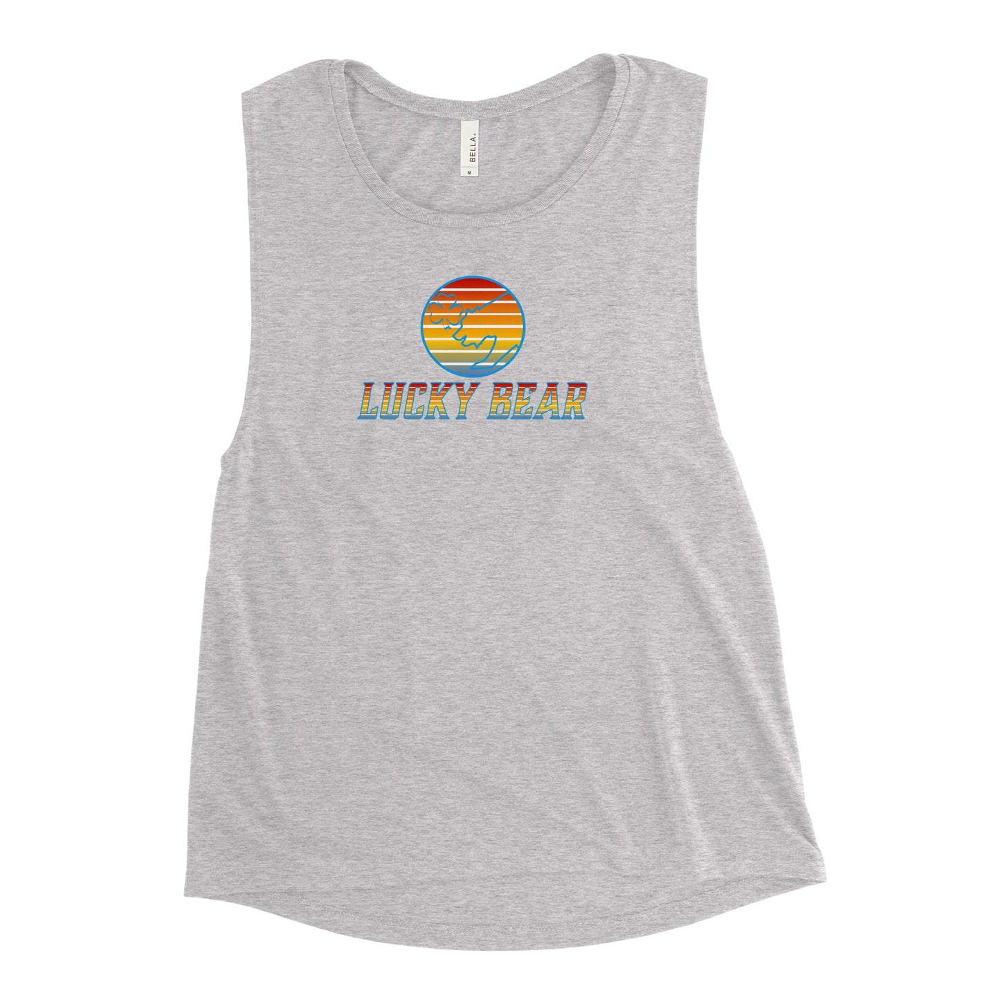 Ladies’ Retro Sunset Muscle Tank