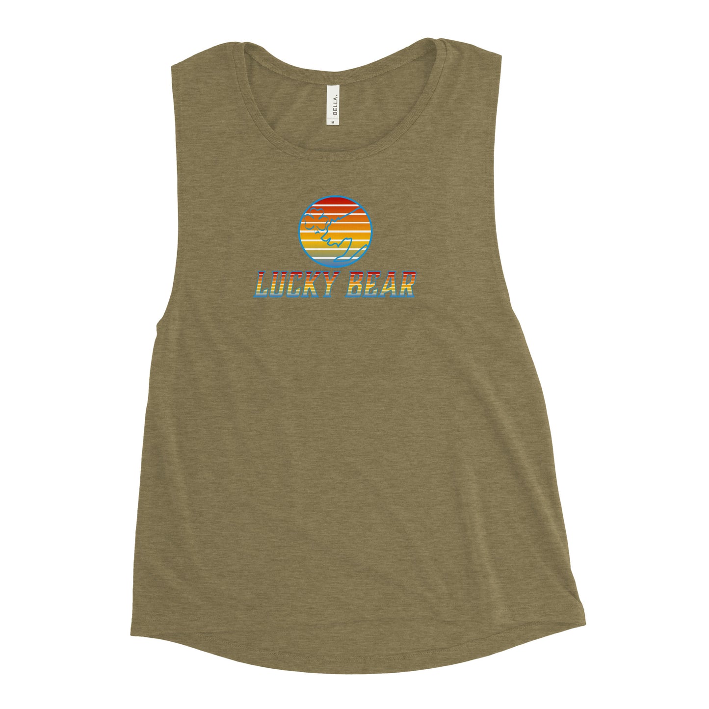 Ladies’ Retro Sunset Muscle Tank