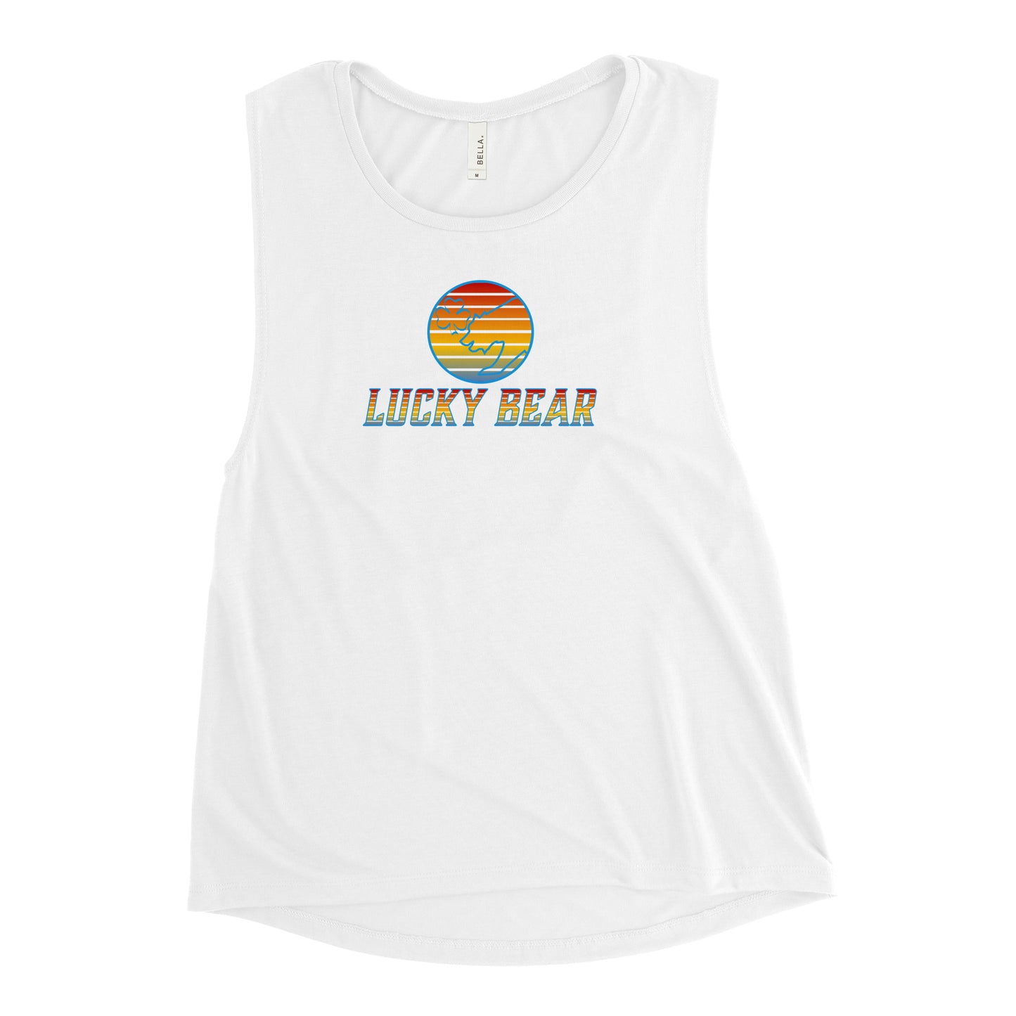 Ladies’ Retro Sunset Muscle Tank