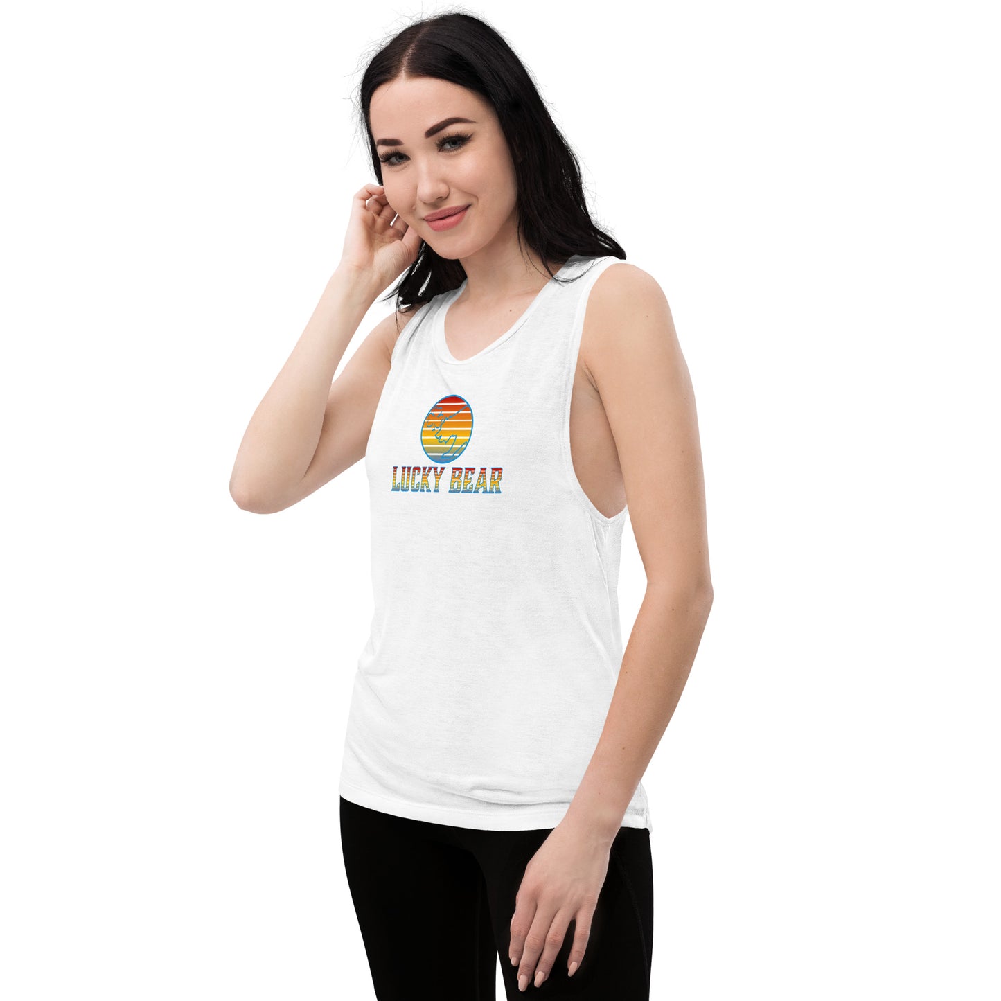 Ladies’ Retro Sunset Muscle Tank